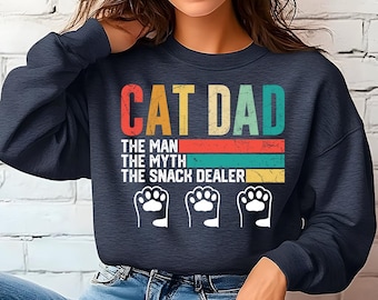 Cat Dad The Man The Myth The Snack Dealer Svg Png, Vintage Cat Dad Svg Png, Cat Dad Svg Png, Pet Lover Svg, Cat Lover Svg, Father's Day Png
