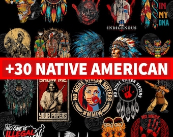30+ Native American PNG Bundle, Indigenous Peoples Png, Native Indian Digital Download