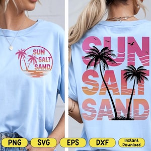 Saltwater Seashells Sunshine Svg Png, Vacation Summer Png, Retro Summer Png, Hello Summer Svg, Beach Svg, Summer Shirt Svg, Sublimation Png
