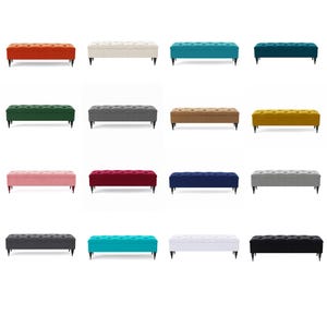 Chesterfield Velvet Ottoman Bench | Plush Upholstered Storage