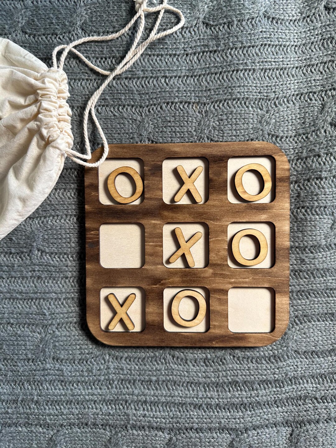 Jeu De Société Tic Tac Toe En Bois – Morpion Géant – Idéal Pour Soirées En Famille Et Fêtes De Noël