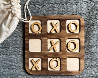 Wooden Tic Tac Toe Boardgame