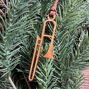 Trombone Music Christmas Ornament