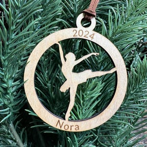 Personalized Ballet Christmas Ornament