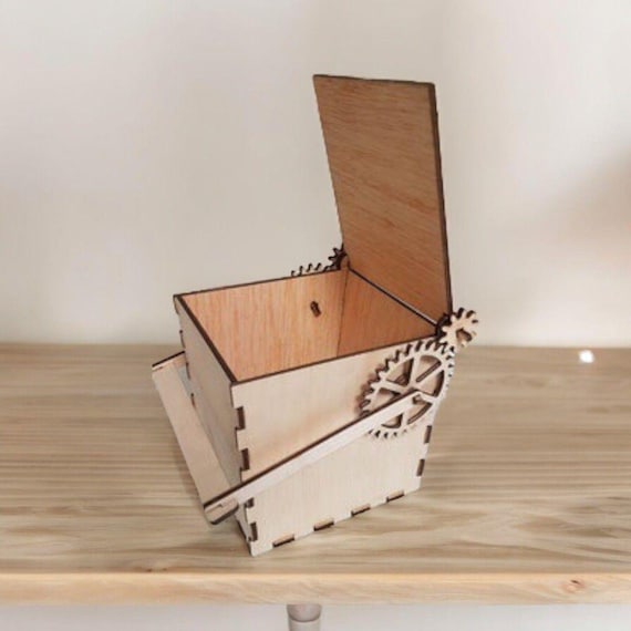 Digital Laser File - Wooden Mechanical Box