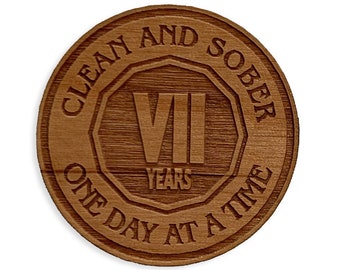 Personalized Recovery Celebration Medallion, Clean and Sober Token, One Day at a Time Anniversary Coin