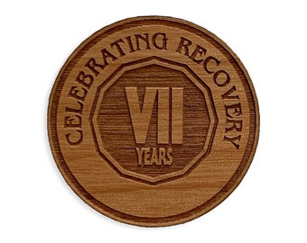Personalized Celebrating Recovery Birthday Token, Recovery Anniversary Coins and Medallions