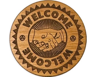AA Group Welcome Chip | Declaration of Responsibility Laser Engraved Tokens for Alcoholics Anonymous Groups