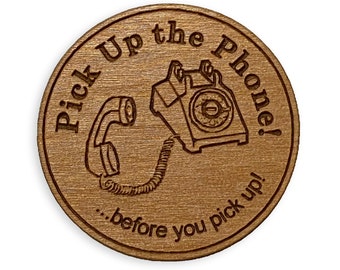 NA Sponsor Medallion. Personalized Narcotics Anonymous Recovery Chips. "Pick Up the Phone Before You Pick Up" Laser Engraved Tokens