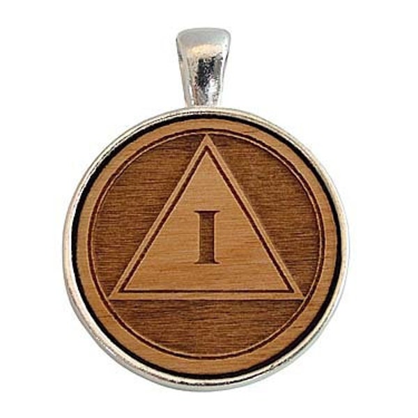 AA Anniversary Medallion Pendant, Alcoholics Anonymous Token Necklace,  AA Sobriety Birthday & Anniversary Gifts, Recovery Charm Jewelry