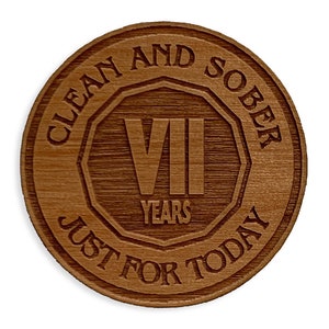 Personalized Recovery Milestone Anniversary Token, Clean and Sober Coin, Just for Today Birthday Medallion