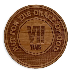 Personalized Recovery Medallion, But For The Grace of God Anniversary Token