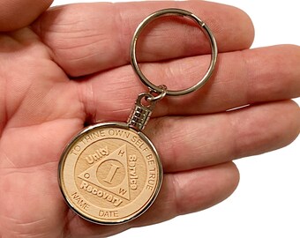CHOORO Sobriety Gift AA Symbol Keychain Alcoholics Anonymous Gift You are Stronger Than Your Hardest Day Keychain Sober Recovery Gift Sobriety Bracelet New Beginnings Gift
