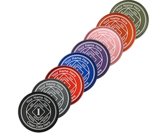 Gepersonaliseerde NA-jubileummunt | Anoniem gegraveerd medaillon met verdovende middelen | Custom12-stappenherstelchip