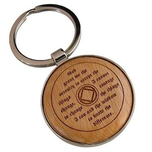 Personalized NA Key Tag, Narcotics Anonymous Anniversary Keychain, Custom 12 Step Clean Time Recovery Gifts image 2