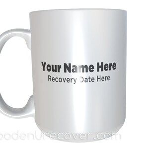 First Things First AA Slogans Coffee Mug | Personalized Alcoholics ...