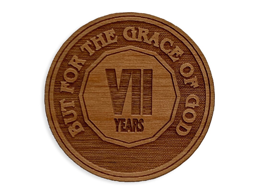 Personalized Recovery Medallion, but for the Grace of God Anniversary ...