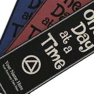 Personalized AA Bookmark - Alcoholics Anonymous Big Book Book-Marks - One Day at a Time Alcoholism Recovery Gifts