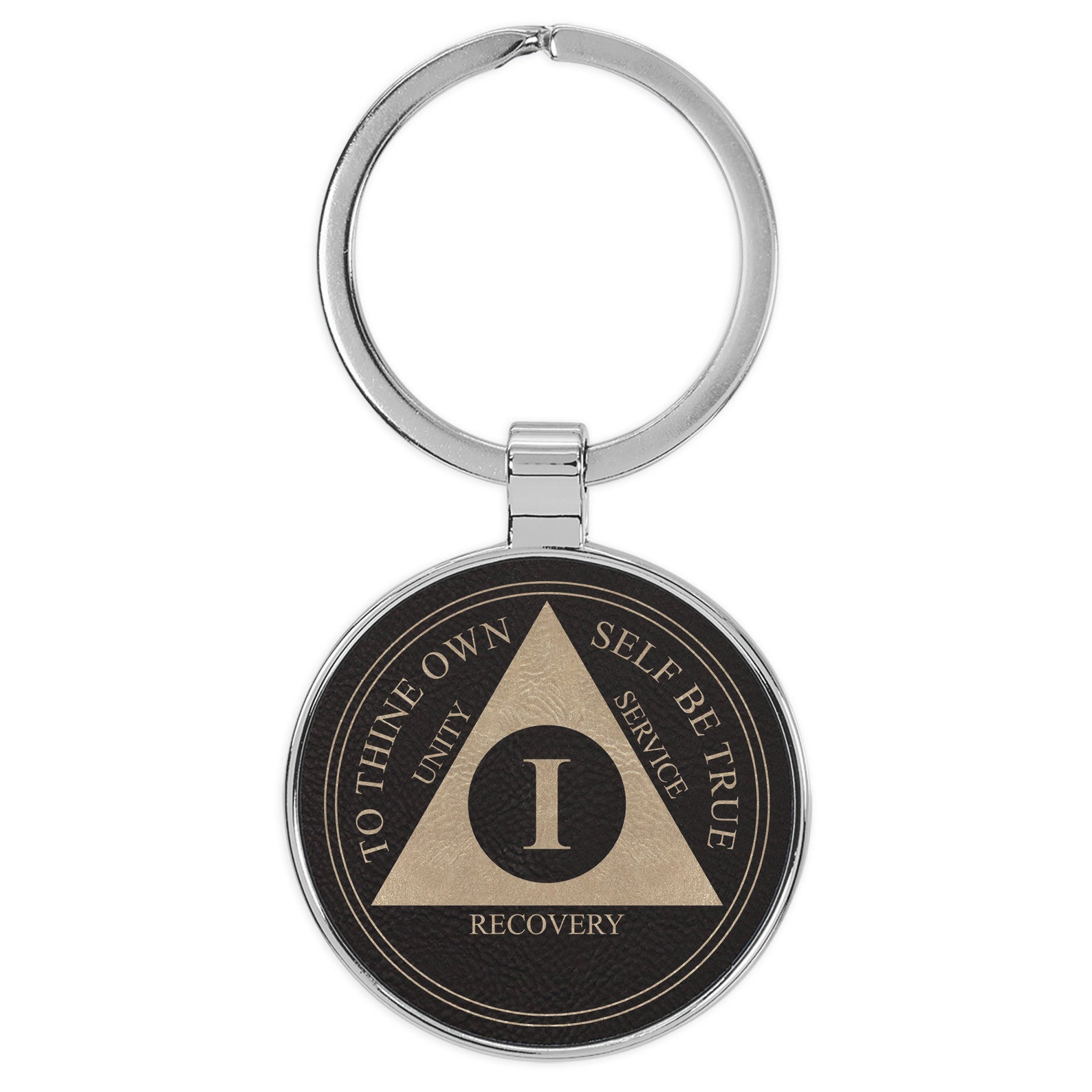 AA Anniversary Key Tag, Leatherette Alcoholics Anonymous Birthday Token ...