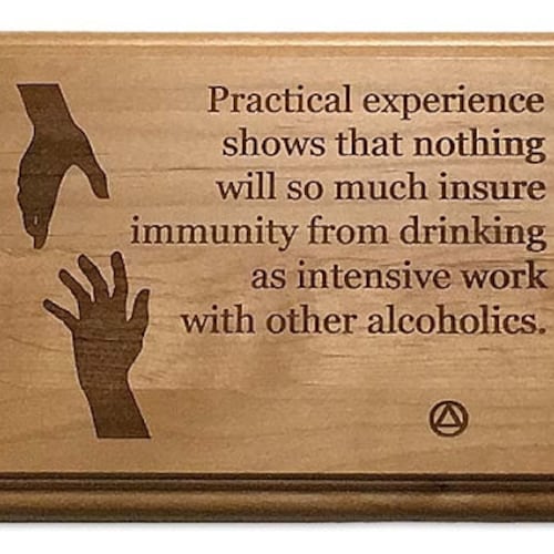 Aa Big Book Quotes Practical Experience Plaque Alcoholics Anonymous Big Book | Etsy