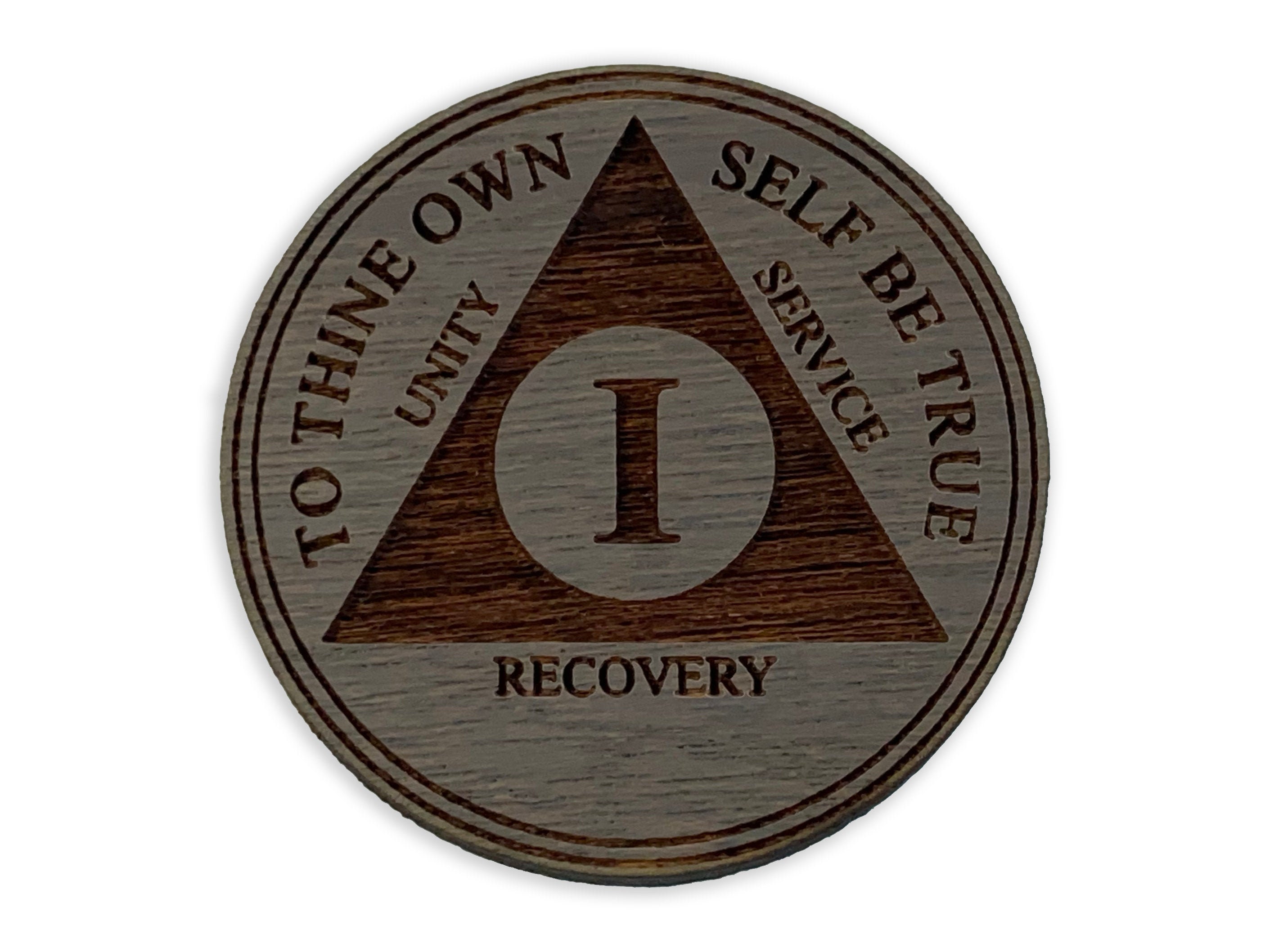 4 year AA Coin Founders Blue Alcoholics Anonymous Medallion Sobriety Chip 