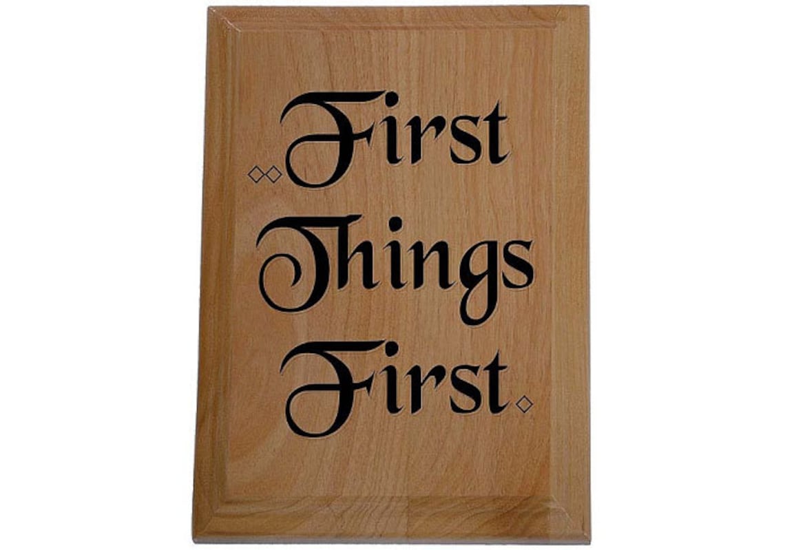 First Things First Laser Engraved AA Slogans Plaque With 12 Etsy