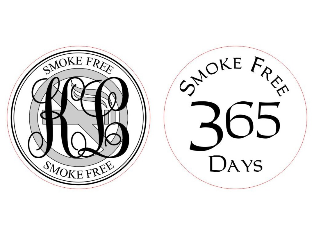 Custom 365 Days Smoke Free Medallion - Etsy