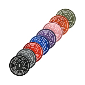 Personalized AA Recovery Medallion – Custom Engraved Sobriety Token – Alcoholics Anonymous Anniversary Chip – AA Gift for Sponsor or Sponsee