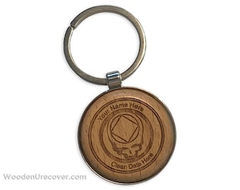 Personalized NA Stealie Key Tag, Narcotics Anonymous Keychain for Wharf Rats, Custom 12 Step Clean Time Recovery Gifts