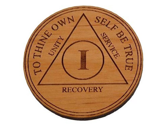 Tri-Color AA Recovery Chip with Third Step Prayer on Back My Recovery Store (Available in Years 1-60)