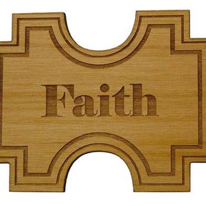 Faith | 12 Step Recovery Slogan Refrigerator Magnets | Wooden Mini Plaques | AA, NA, Al-Anon Recovery Anniversary Gift ideas