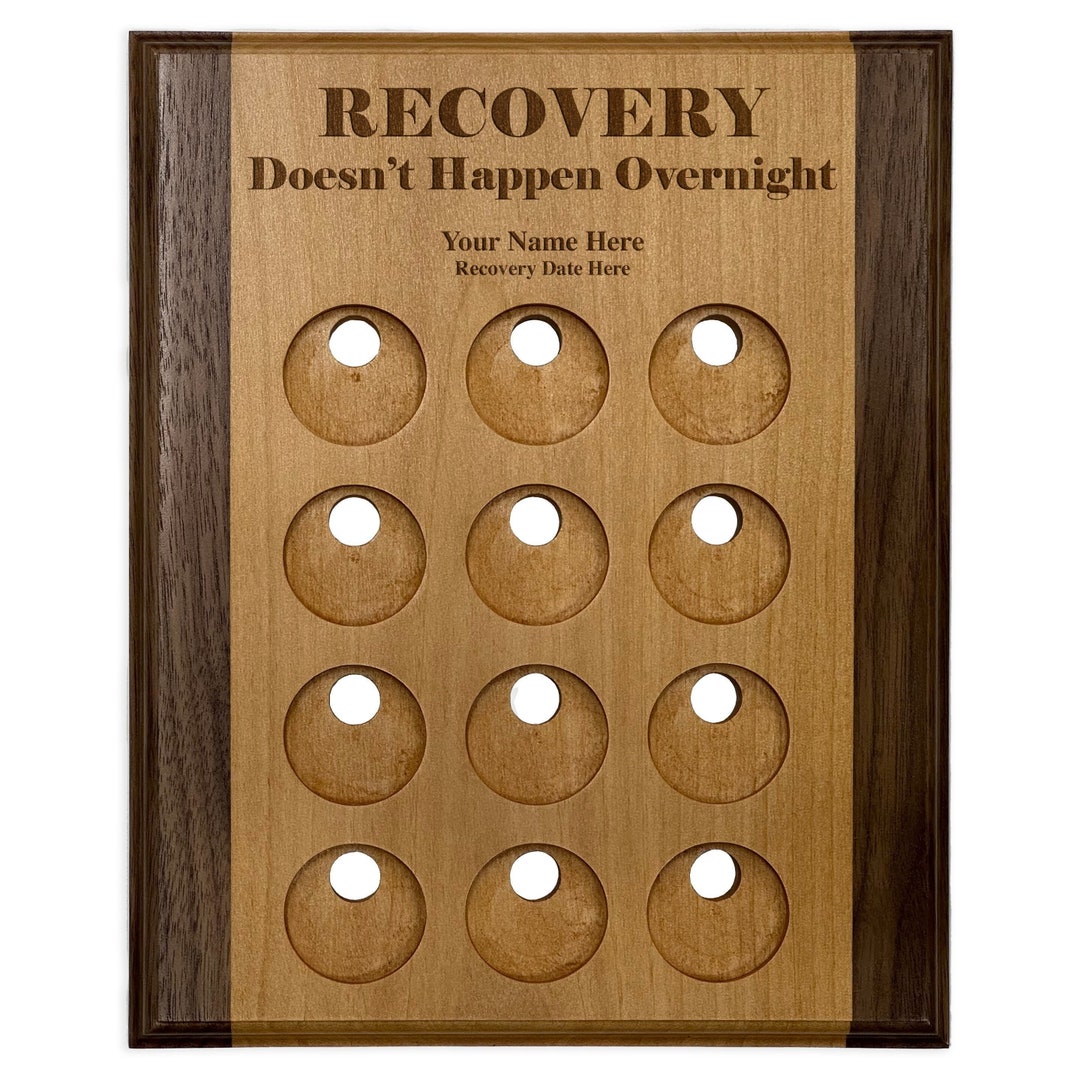 Personalized Medallion Display Holder, Recovery Doesn't Happen ...