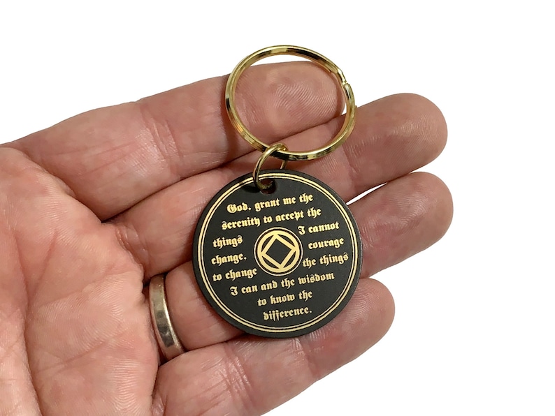 Narcotics Anonymous Key Tag Personalized Brass NA Birthday Etsy