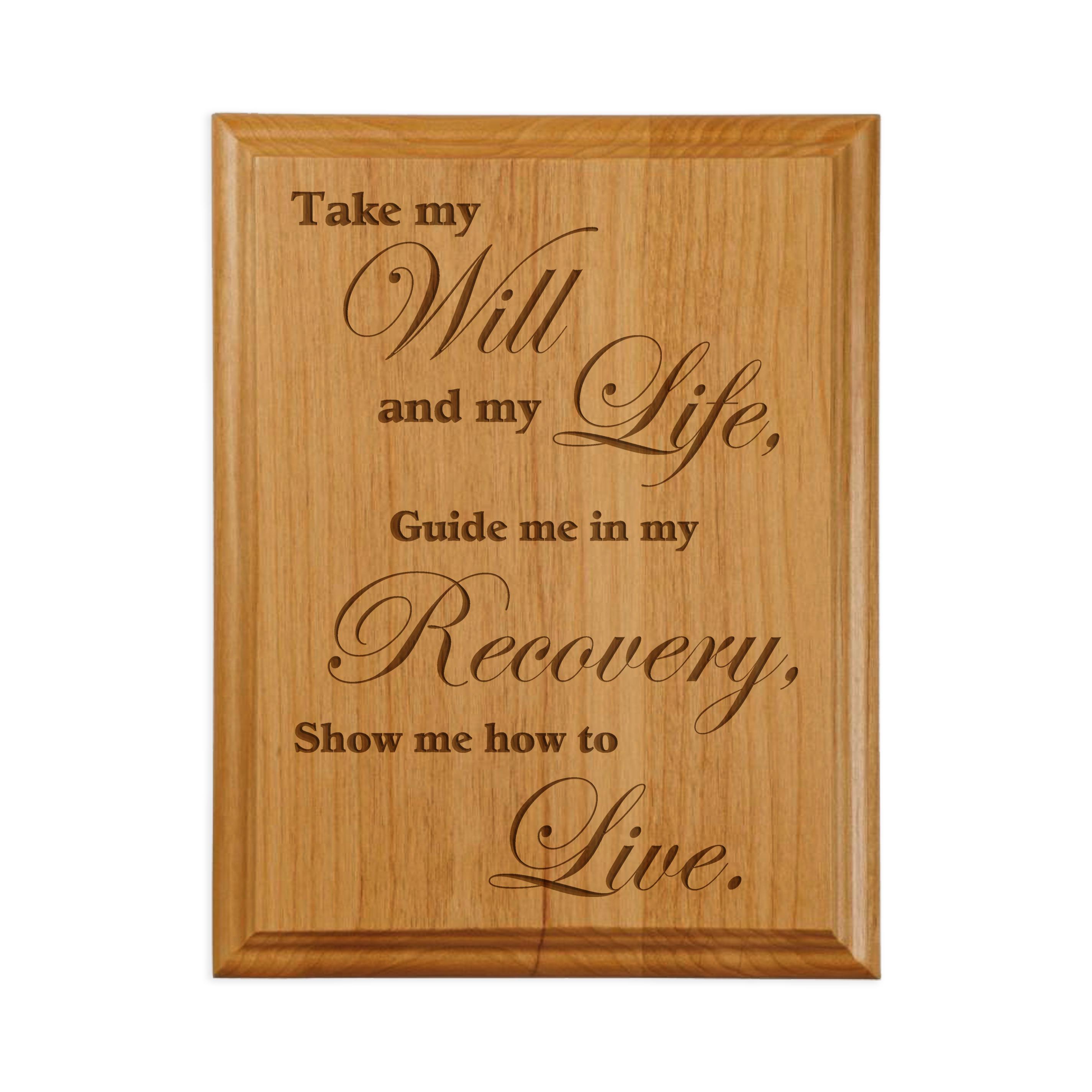NA 3rd Step Prayer Plaque - Custom Laser Engraved Narcotics