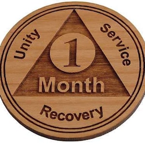 AA Month Anniversary Tokens, Alcoholics Anonymous Sobriety Coins, Recovery Medallions and 12 Step AA Gifts, AA Celebration Coins