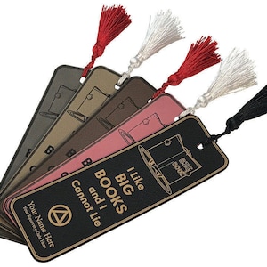 Personalized AA Bookmark - Alcoholics Anonymous "I Like Big Books" Bookmarks - Custom Laser Engraved Twelve Step Recovery Gifts