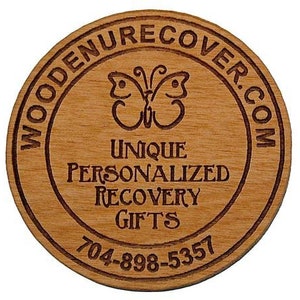 Personalized Wooden Alcoholics Anonymous Anniversary Chip, AA Birthday Token, Recovery Medallion, Unique 12 Step Gifts and Commemoratives image 10