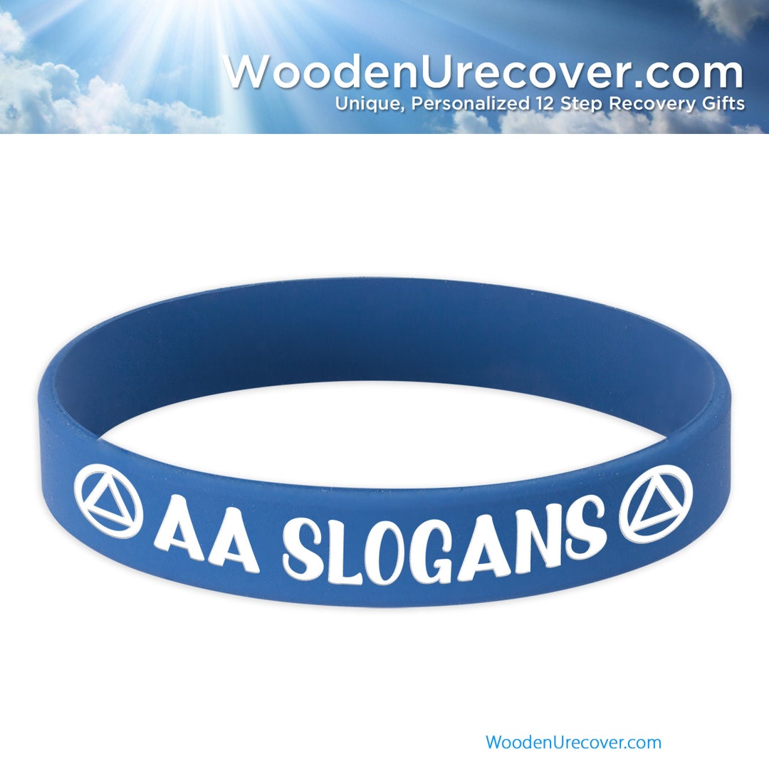 Custom AA Slogans Wristbands Personalized Silicone Rubber