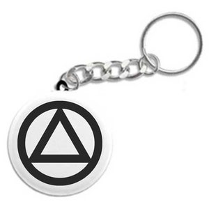 Alcoholics Anonymous Symbol Pinback Button / AA Circle Triangle ...