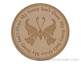 Semicolon Butterfly Coin, My Story Isn't Over Yet Prayer Medallion and Hope Token - Custom Coins for Mental Health Awareness