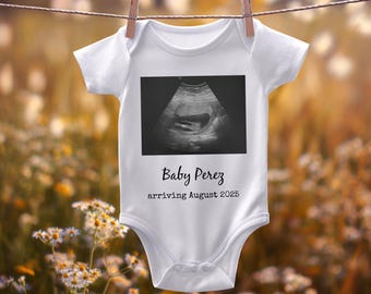 Wildflowers Ultrasound Pregnancy Announcement Template For Social Media - Modern Baby Reveal - Baby Announcement - Editable Digital Download