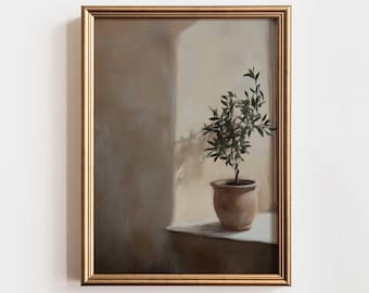 Olive Tree Print: Vintage Botanical Art, Mediterranean Decor (Digital Download)