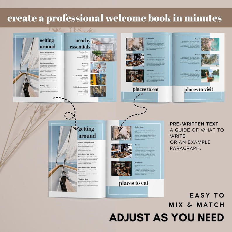 Airbnb Welcome Book Template Vacation Rental Welcome Book, VRBO Beach ...