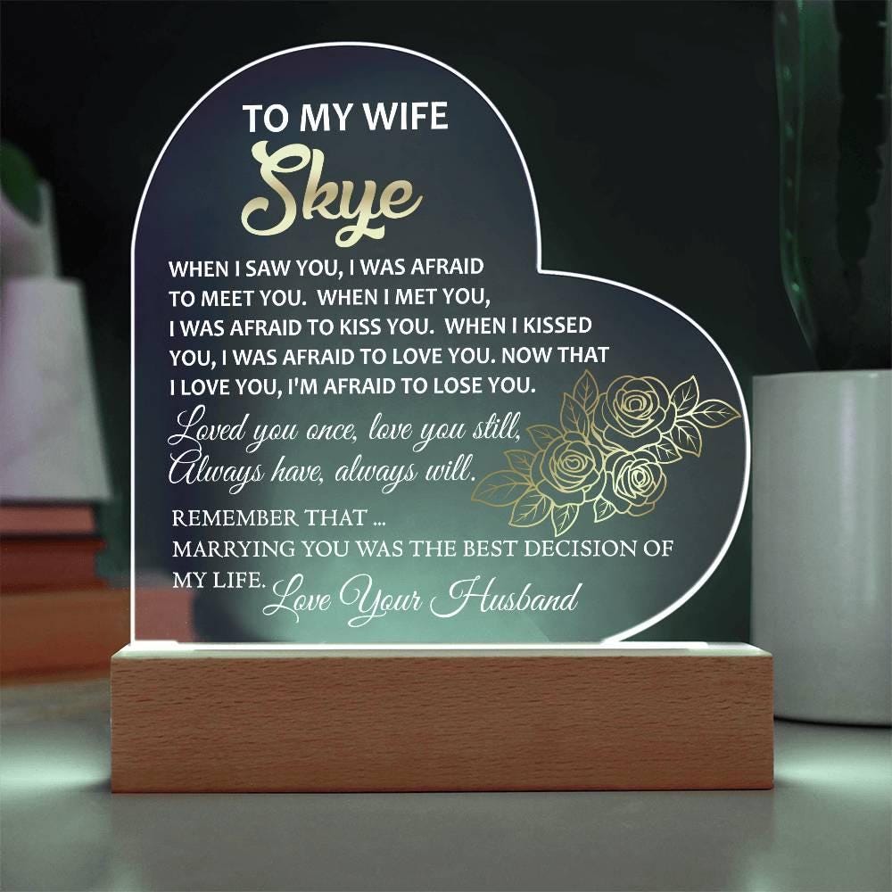 Regalo Romantico A Cuore In Acrilico "I Love You" Per Fidanzata - 100x100 Mm