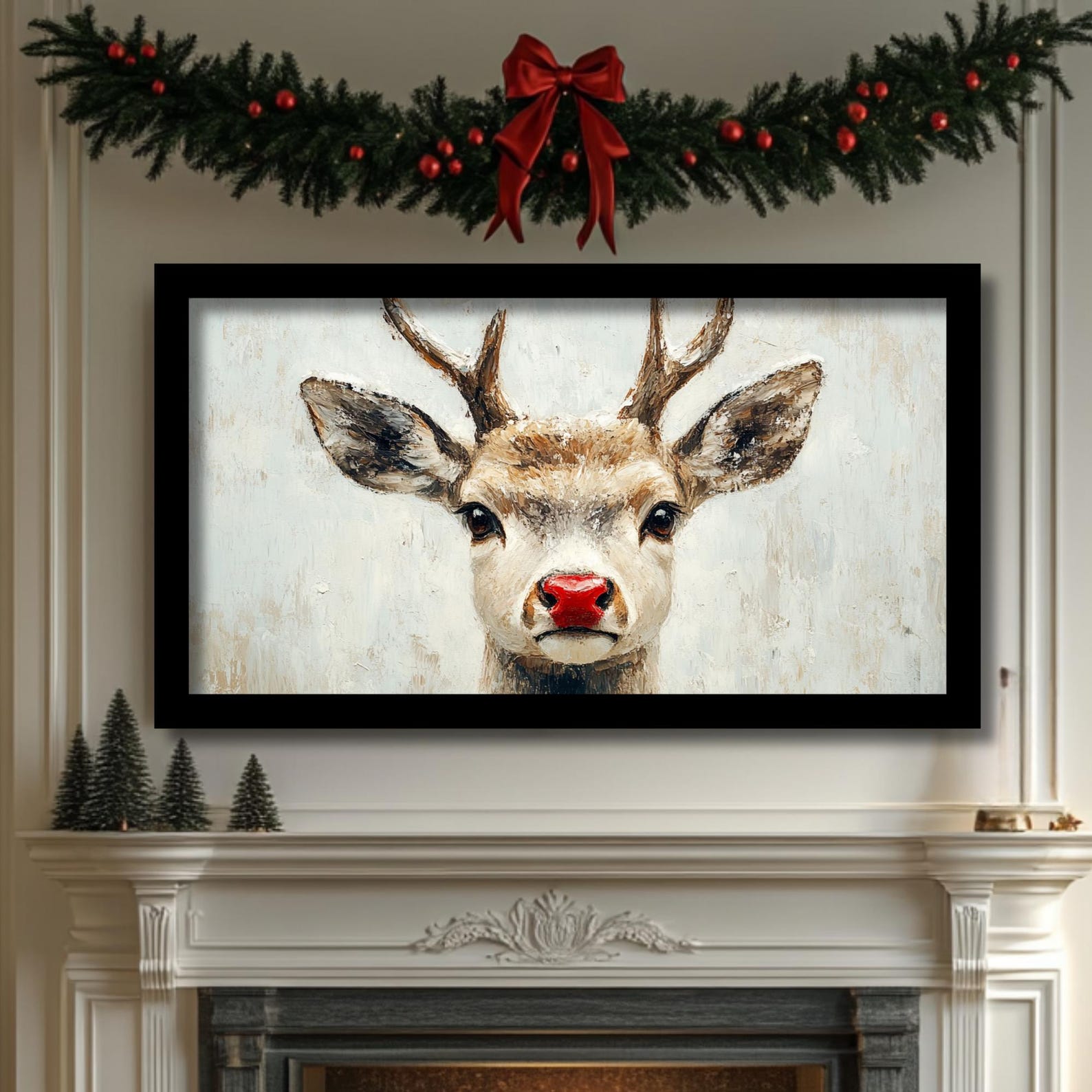 Rudolph the Red-nosed Reindeer TV Art | Festive Christmas Digital ...