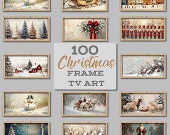 Vintage Christmas Frame TV Art Bundle | Winter TV Frame Art Set | Christmas Digital Art for Samsung Frame TV | Holiday Decor for Frame Tv
