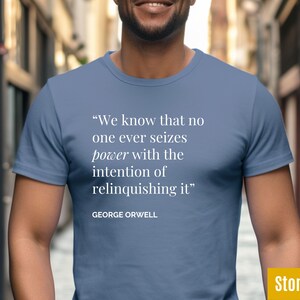 Camiseta con cita de George Orwell / Camiseta de literatura distópica de 1984 imagen 6