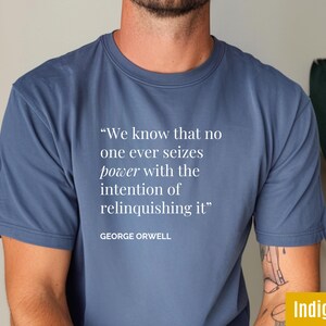 Camiseta con cita de George Orwell / Camiseta de literatura distópica de 1984 imagen 5