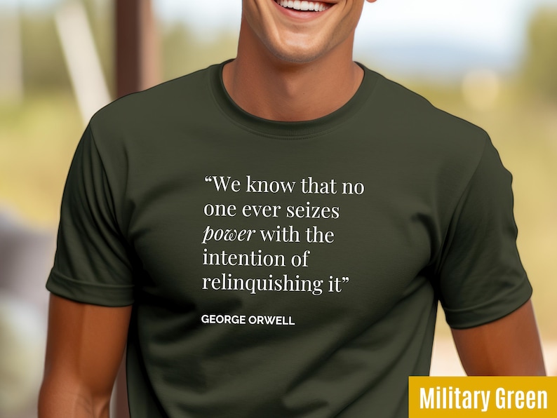 Camiseta con cita de George Orwell / Camiseta de literatura distópica de 1984 imagen 1