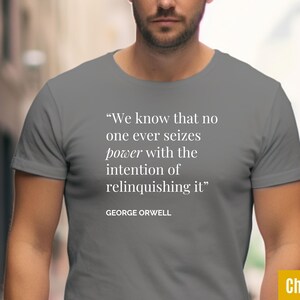 Camiseta con cita de George Orwell / Camiseta de literatura distópica de 1984 imagen 2